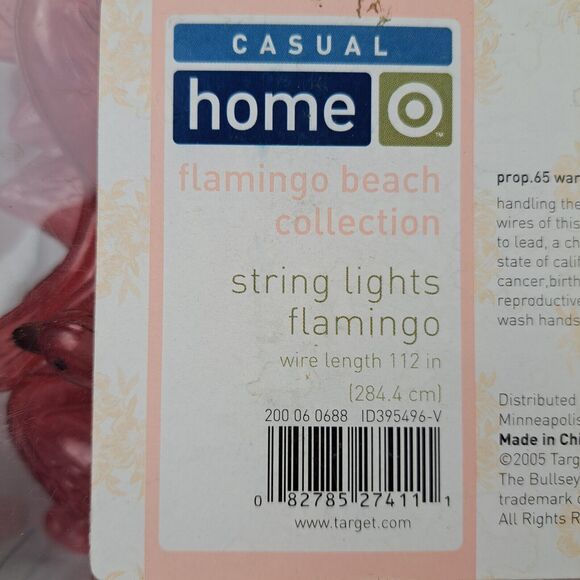 Vtg Blow Mold Pink Flamingo String Lights Indoor Unique Target Tropical Party - Picture 5 of 5